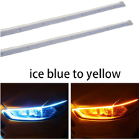 Tiras de luz de coche Flexible Auto superficie señal de giro freno DRL Led Luz de circulación diurna accesorios de coche Luces Para Carro