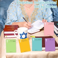 Blocs-notes autocollants chrétiens avec citations bibliques inspirantes pour messages, rappels, cadeaux, agendas, listes, planning, études, bureau, école