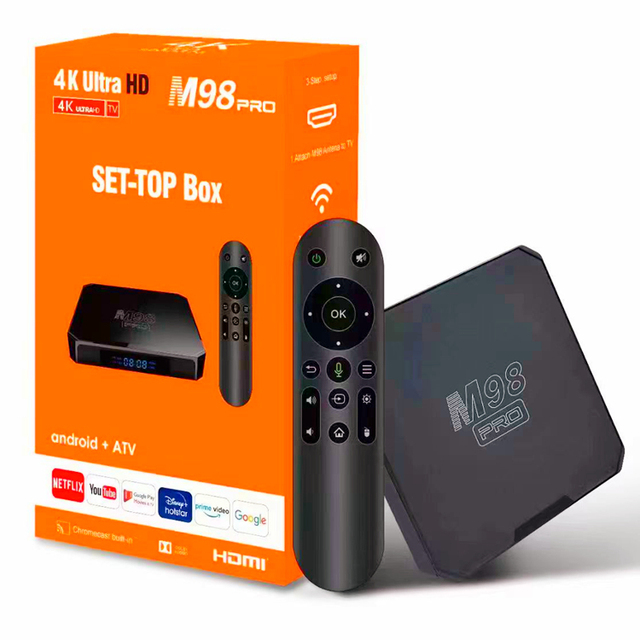 M98 PRO Android 10.0 OS 4K 5g Wifi Smart TV Box Allwinner H313 Media Player 2GB 16GB ATV Voice Remote Android 10 Set-top Box