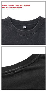 Camisetas Oversize con Lavado Ácido, Estilo Vintage, Ropa Urbana, Material de Algodón Suave para Jóvenes a la Moda - Product Image 4
