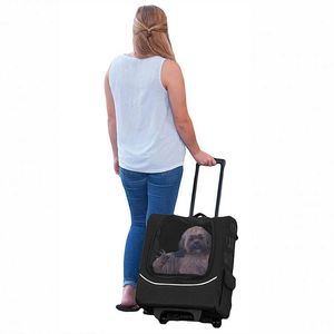BSCI Factory Roller <b>Backpack</b> Travel Carrier Car Seat for <b>Cats</b> Dogs Mesh Ventilation outdoor Tether Telescoping Handle Storage - Product Image 2