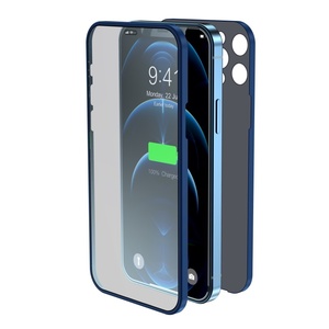 Blu per iPhone 12 Pro custodia Max con protezione fotocamera Vetro protezione totale custodia per telefono cellulare per 14 Plus 13 Pro Max Plus - Product Image 1