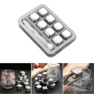 Piedras de Vino y Whisky Reutilizables de Acero Inoxidable 304, Cubitos de Hielo de Congelación Rápida para Cerveza, Bebidas y Licores - Product Image 5