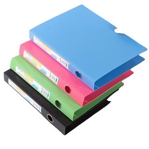 Colorful PP Cover / Paper Board inside 40MM A4 2/3/4- Ring Binder Cardboard File Folder with Metal Clip