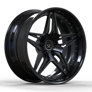 2 PC Forged Black Wheels For Chevy Nova Staggered18inch 19inch 18x8 19x9 Alloy Car Rims