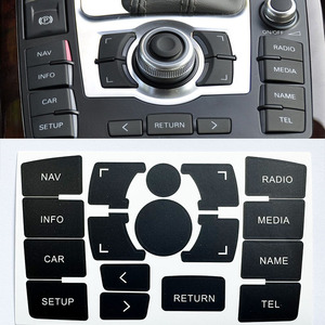 สติ๊กเกอร์ซ่อมปุ่มสำหรับออดี้ A6 A6L 2005 2011 ชุดอุปกรณ์ตกแต่งแผงวิทยุมัลติมีเดีย - Product Image 1