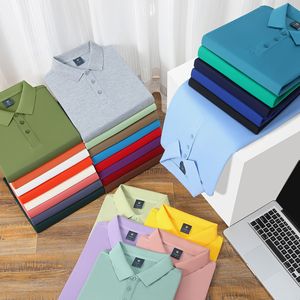 Camisa Polo de Algodón de Fibra Larga para Hombre, Talla Grande, Manga Corta, con Cuello, Uniforme de Trabajo, Ropa Cultural - Product Image 3