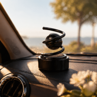 Penyebar aroma mobil tenaga surya kreatif, penyegar udara mobil ramah lingkungan