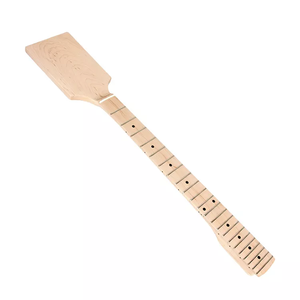 Oferta caliente: Mástil de guitarra de arce sin acabar de 22 trastes y 25.5 pulgadas con cabeza de paleta para kits de guitarra DIY - Product Image 2