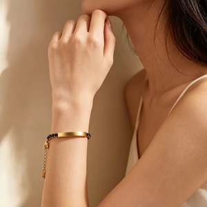 Pulsera de Cadena con Circonitas de Colores de Moda para Mujer, Brazalete Ajustable de Acero Inoxidable que No se Deslustra, Joyería Diaria de Moda - Product Image 5