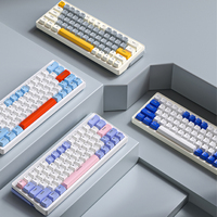 Clavier mécanique sans fil ZA63 Pro à 63 touches avec rétroéclairage RVB, batterie 2000 mAh, fonction N-key rollover et touches interchangeables à chaud pour le jeu et la frappe au bureau