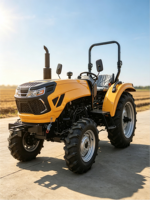 Tracteur diesel 50 CV à quatre roues motrices avec châssis renforcé pour l'agriculture sur petites surfaces, avec boîte de vitesses 8+8, fournisseur chinois