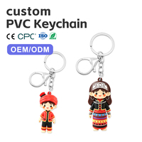 Porte-clés en plastique en forme de poupée bébé à visage de fruit, personnalisable avec motif animal, pour clavier, scrunchie, ballon de football, sac, style dessin animé