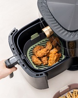 Silicone pour Airfryer Liners Drainable Oil Accessoire pour Airfryer Panier Four Micro-ondes Plats De Cuisson