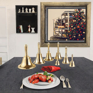 Cloche de Noël Ronde en Laiton de 6,5 Pouces, Fabriquée en Inde, Grande Taille, à Manivelle Manuelle, Durable, Multi-Tailles, Offre Spéciale - Product Image 3