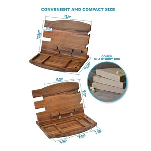 Teslyar Wooden Desk Organizer With <b>Tablet</b> <b>Stand</b> Wallet Watch Holder <b>For</b> Office Home Use - Product Image 2