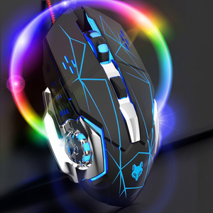 Ratón para juegos Ajazz con cable USB RGB retroiluminado, 6 botones, 1 rodillo, ergonómico para mano derecha, para PC y portátil - Product Image 1
