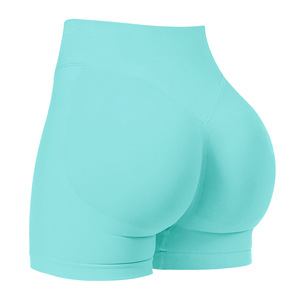 Shorts de yoga sans couture Dfy Impact Srunch pour femmes, vente en gros, logo personnalisé, shorts de <span class=keywords><strong>sport</strong></span> et de fitness pour femmes - Product Image 4
