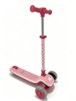 Trottinette Électrique Moderne à Trois Roues en PU pour Enfants, avec Lumières et Musique, Pliable, pour Usage Extérieur