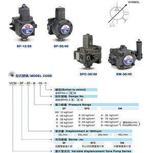 Bomba de aceite hidráulica de paletas variables CML VCM-SF-30D-10, 30 C/min, 70 kg/cm, fabricada en Taiwán - Product Image 4