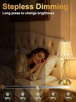 Lampe de table rechargeable sans fil à commande tactile dimmable, design nœud papillon nordique de luxe, éclairage d'ambiance pour chambre et hôtel