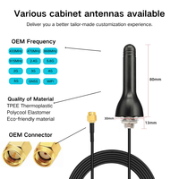 Antenne de cabinet multi-bandes 4G LTE WiFi LoRa 700-2700MHz 868/915MHz omnidirectionnelle verticale pour montage mural extérieur