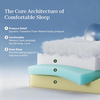 Matelas Queen COSTFULL 12 pouces hybride mousse à mémoire de forme et ressorts ensachés, fermeté moyenne, design moderne, garantie 10 ans, durable, pour école
