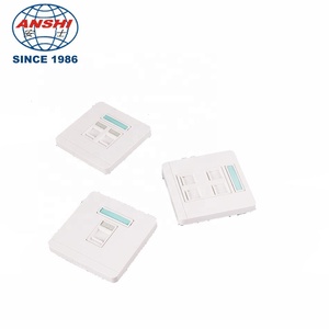 86x86 Mét cổng kép 1 cổng Ethernet tường ổ cắm RJ45 mặt tấm CAT5e CAT6 CAT7 Mạng 86 faceplate Viễn Thông sản phẩm - Product Image 3