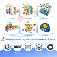 Cube d'activités sensorielles pour enfants Chengji, jouet éducatif, tambour à main, lumière, son, cube d'activités musicales pour bébé, multifonction