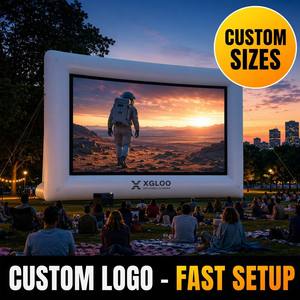 Pantalla Inflable de 12 Pies para Publicidad, Pantalla de Cine Comercial Inflable, Pantalla de TV para Exteriores, Alquiler para Cine en el Aire Libre, Eventos, Parques, Fiestas, Campamentos - Product Image 1