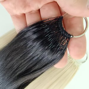 Extensions de cheveux humains à pointes en plumes, crochet, couleur naturelle, sans MOQ, cheveux vierges, double trame, kinky, <span class=keywords><strong>troisième</strong></span> génération - Product Image 3