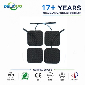 Électrodes carrées filaires 5x5cm (50*50mm) avec connecteur 2.0mm, en gel conducteur non tissé, patchs de remplacement pour <span class=keywords><strong>électrothérapie</strong></span> - Product Image 1