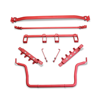 Kit d'équilibrage modifié pour châssis, améliore la stabilité anti-roulis, barre transversale, barre de stabilisation avant, en alliage d'aluminium rouge, pour Suzuki Jimny JB64