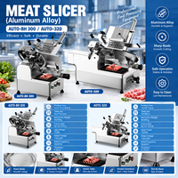 Trancheuse à viande congelée entièrement automatique professionnelle, machine à découper les rouleaux de mouton et de bœuf, corps en alliage d'aluminium et de magnésium