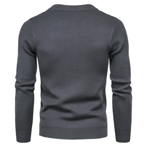 Nam Mới Thời Trang Mùa Đông Áo Len Cho Nam Giới Đầy Đủ Zip Mỏng Phù Hợp Với Cardigan Áo Len Crew Cổ Trống Dệt Kim Áo Len - Product Image 4