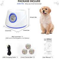 Lanceur de balles pour chien amélioré, 3 distances réglables 20/30/45 pieds, lanceur automatique de balles pour chien
