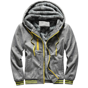 Manufacturer Wholesale <strong>Men</strong> Winter <strong>Jumper</strong> Sweat Suits <strong>Fleece</strong> Zip Up Custom Logo Heavy Fur <strong>Lined</strong> Hoodies - Product Image 5