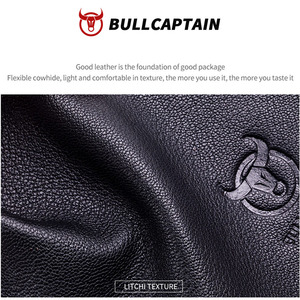 Bolso de Pecho de Cuero Genuino BULLCAPTAIN para Hombre, Bolso Bandolera Cruzado de un Solo Hombro, Bolso Mensajero Casual de Piel de Vaca - Product Image 5
