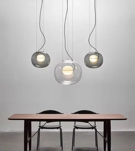 Bola de cristal burbuja lámpara colgante dormitorio vidrio escalonado araña luces para comedor - Product Image 5