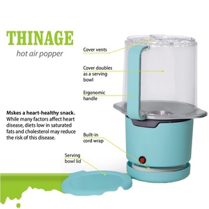 Tự Động Nhà Bếp Xách Tay Nhanh Chóng Bỏng Ngô Nhà Sản Xuất 220V Điện Không Khí Nóng Mini Bỏng Ngô Popper Nhà Sản Xuất Máy Với Top Bìa - Product Image 3