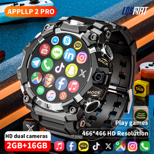 Montre intelligente LOKMAT <span class=keywords><strong>APPLLP</strong></span> 2 <span class=keywords><strong>PRO</strong></span> GPS 4G 1,6'' 2+16 Go 8MP Montre Hip Hop Enregistrement d'exercices Montre de sport avec style pour Android IOS - Product Image 3
