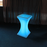 Table de bar LED lumineuse en plastique étanche pour la maison, en rotomoulage, vente en gros