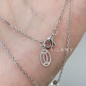 여성용 주얼리 1-8캐럿 IGI 인증 랩그로운 다이아몬드 브릴리언트 컷 기하학적 미니멀리스트 참 9K/<span class=keywords><strong>14K</strong></span>/18K 골드 목걸이 - Product Image 4