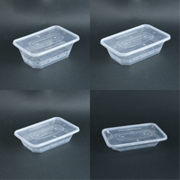 Boîte d'emballage alimentaire en plastique de qualité alimentaire, résistante aux fissures, adaptée au congélateur, conteneur bento jetable pour supermarché