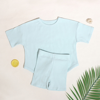 Offre Spéciale classique t-shirt et short ceinture élastique personnalisée 100% coton ensembles de vêtements pour enfants