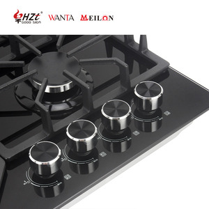 Table <span class=keywords><strong>de</strong></span> <span class=keywords><strong>cuisson</strong></span> professionnelle personnalisée à quatre brûleurs, <span class=keywords><strong>plaque</strong></span> <span class=keywords><strong>de</strong></span> <span class=keywords><strong>cuisson</strong></span> noire au gaz avec <span class=keywords><strong>plaque</strong></span> en verre - Product Image 4