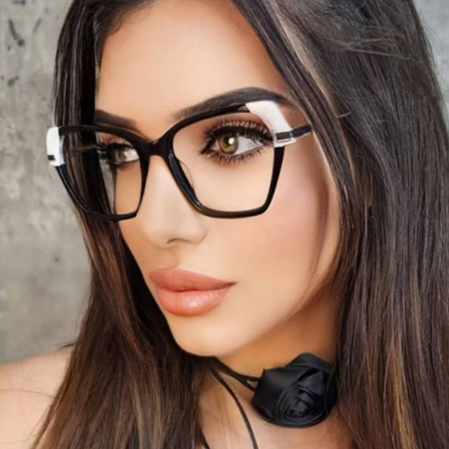 8084 Color-blocking Irregular Square Sunglasses Big Frame Full-Rim UV Protection 2025 New European American Fashionable Retro