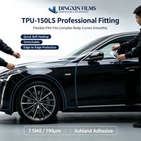 Film de protection de peinture TPU DINGXIN TPU-150LS 7,5 mil, auto-réparant rapide, anti-jaunissement, hydrophobe, film transparent PPF pour carrosserie de voiture