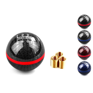 Poignée de levier de vitesse en fibre de carbone Mugen, 5 ou 6 vitesses, design ergonomique pour véhicules à transmission manuelle - Product Image 1