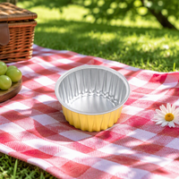 Contenants jetables en aluminium avec couvercles à bord doré – Écologiques, sans BPA, compatibles micro-ondes, compartimentés, compostables pour plats à emporter